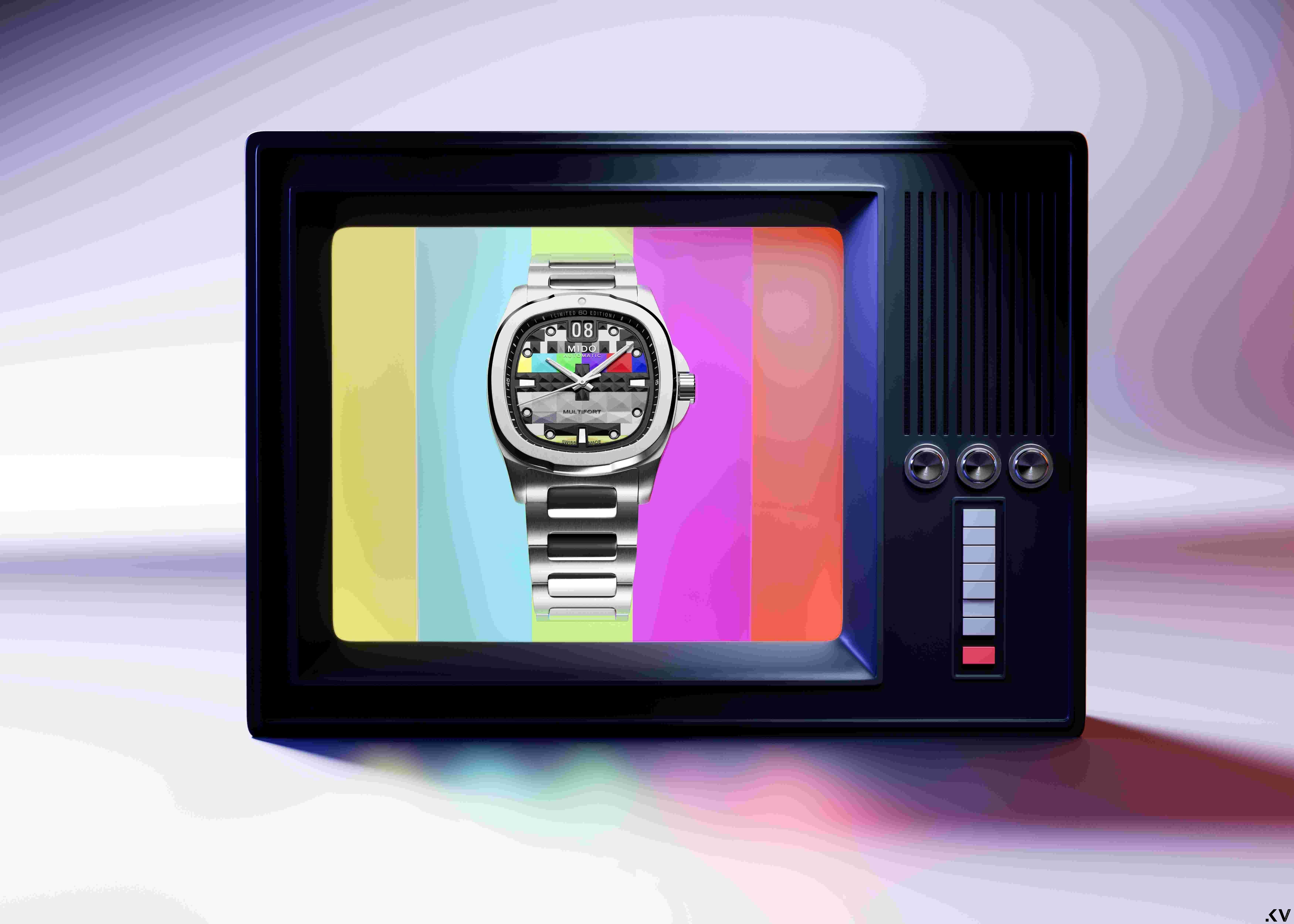 知道此彩色电视机面盘泄露年龄秘密　MIDO复古表配3款表带超值 奢侈品牌 图1张